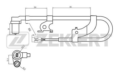 SE6126 ZEKKERT Датчик, частота вращения колеса