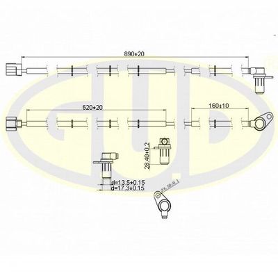 GABS02607 G.U.D. Датчик, частота вращения колеса