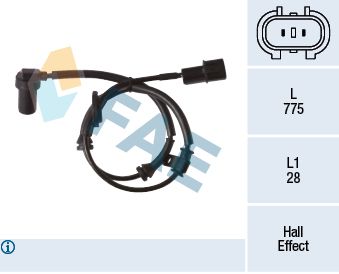 78342 FAE Датчик, частота вращения колеса