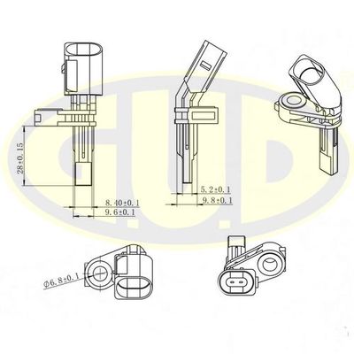 GABS01019 G.U.D. Датчик, частота вращения колеса