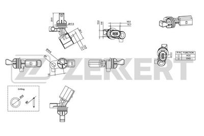 SE6031 ZEKKERT Датчик, частота вращения колеса