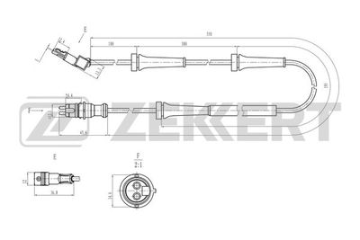 SE6222 ZEKKERT Датчик, частота вращения колеса