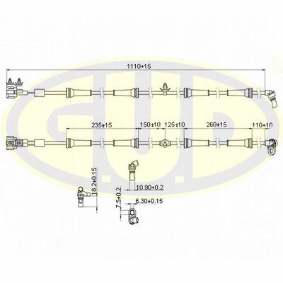 GABS03117 G.U.D. Датчик, частота вращения колеса