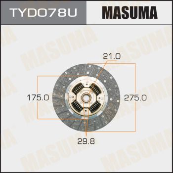 TYD078U MASUMA Диск сцепления