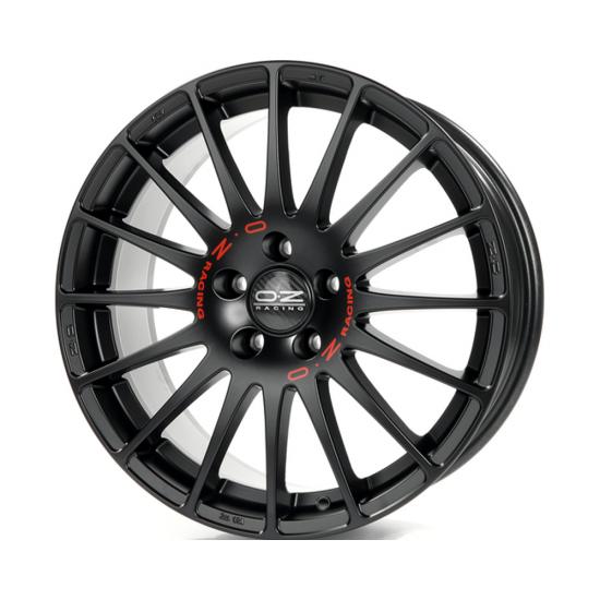 Легкосплавные диски OZ Superturismo GT 7.5x17 5*112 ET35 Dia75 Matt Black Red Lettering