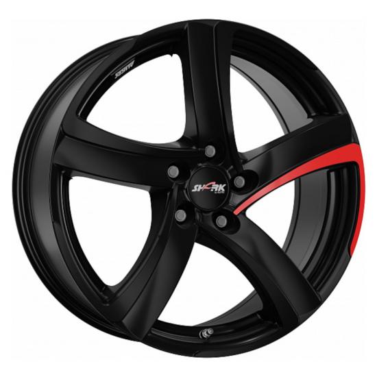 Легкосплавные диски Alutec Shark 8x18 5*108 ET45 Dia70.1 Racing Black Pad Red