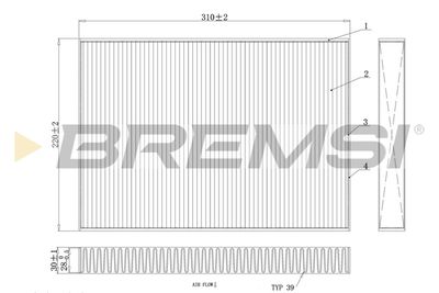 FC0410C BREMSI Фильтр, воздух во внутренном пространстве