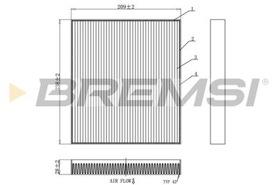 FC0920 BREMSI Фильтр, воздух во внутренном пространстве