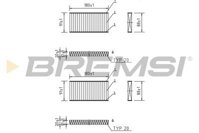 FC0888C BREMSI Фильтр, воздух во внутренном пространстве