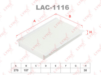 LAC1116 LYNXauto Фильтр, воздух во внутренном пространстве