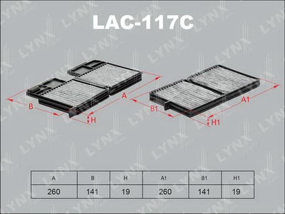 LAC117C LYNXauto Фильтр, воздух во внутренном пространстве