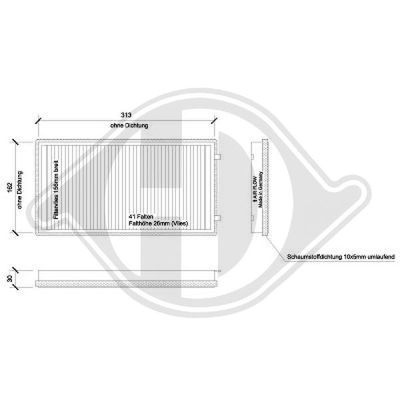 DCI1093S DIEDERICHS Фильтр, воздух во внутренном пространстве