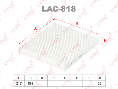 LAC818 LYNXauto Фильтр, воздух во внутренном пространстве