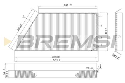 FC0088C BREMSI Фильтр, воздух во внутренном пространстве