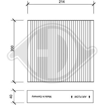 DCI1137 DIEDERICHS Фильтр, воздух во внутренном пространстве