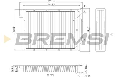 FC0980C BREMSI Фильтр, воздух во внутренном пространстве