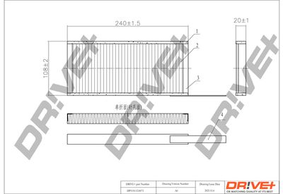 DP1110120071 Dr!ve+ Фильтр, воздух во внутренном пространстве