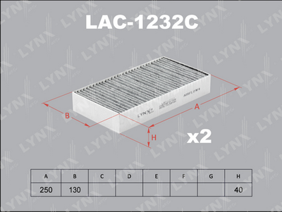 LAC1232C LYNXauto Фильтр, воздух во внутренном пространстве