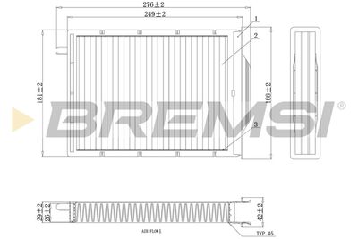 FC0980 BREMSI Фильтр, воздух во внутренном пространстве