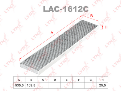 LAC1612C LYNXauto Фильтр, воздух во внутренном пространстве