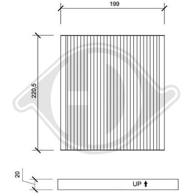 DCI0102 DIEDERICHS Фильтр, воздух во внутренном пространстве