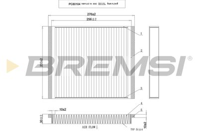 FC0107 BREMSI Фильтр, воздух во внутренном пространстве