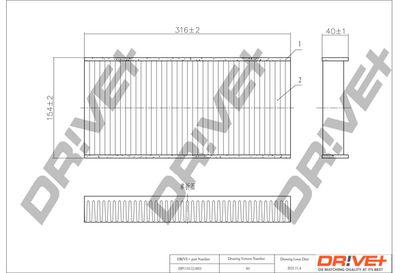 DP1110120001 Dr!ve+ Фильтр, воздух во внутренном пространстве