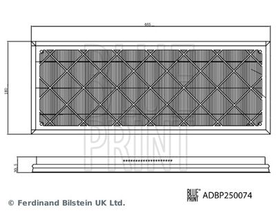 ADBP250074 BLUE PRINT Комплект фильтра, салонный воздух