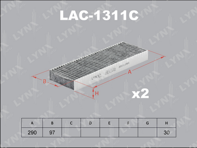 LAC1311C LYNXauto Фильтр, воздух во внутренном пространстве