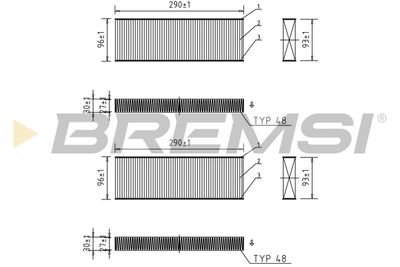 FC0071 BREMSI Фильтр, воздух во внутренном пространстве