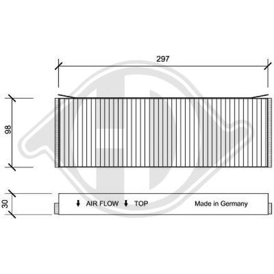 DCI0120S DIEDERICHS Фильтр, воздух во внутренном пространстве