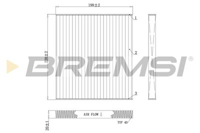 FC0498 BREMSI Фильтр, воздух во внутренном пространстве