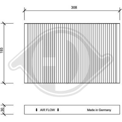 DCI1029 DIEDERICHS Фильтр, воздух во внутренном пространстве