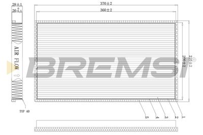 FC1338 BREMSI Фильтр, воздух во внутренном пространстве