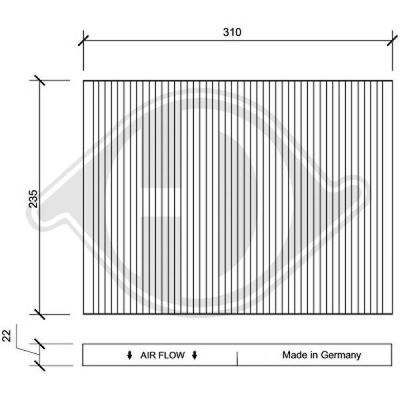 DCI1132 DIEDERICHS Фильтр, воздух во внутренном пространстве