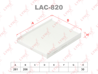 LAC820 LYNXauto Фильтр, воздух во внутренном пространстве