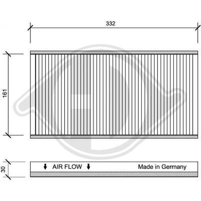 DCI1068 DIEDERICHS Фильтр, воздух во внутренном пространстве