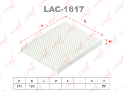 LAC1617 LYNXauto Фильтр, воздух во внутренном пространстве