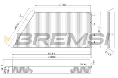 FC0088 BREMSI Фильтр, воздух во внутренном пространстве