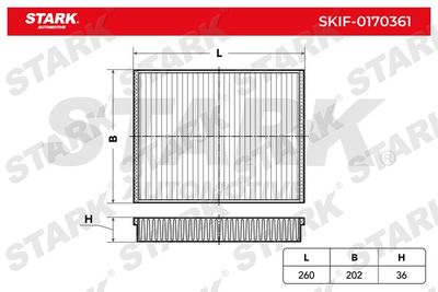 SKIF0170361 Stark Фильтр, воздух во внутренном пространстве