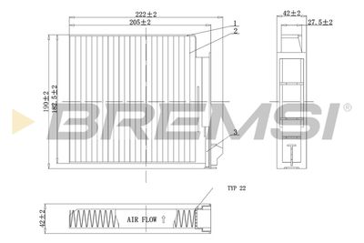 FC0093C BREMSI Фильтр, воздух во внутренном пространстве