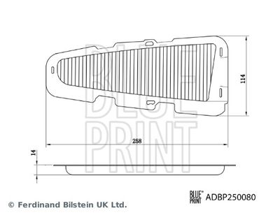 ADBP250080 BLUE PRINT Фильтр, воздух во внутренном пространстве