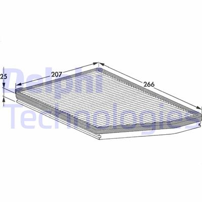 TSP0325053 DELPHI Фильтр, воздух во внутренном пространстве