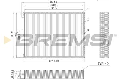 FC0990 BREMSI Фильтр, воздух во внутренном пространстве