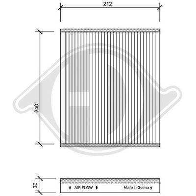 DCI1087 DIEDERICHS Фильтр, воздух во внутренном пространстве