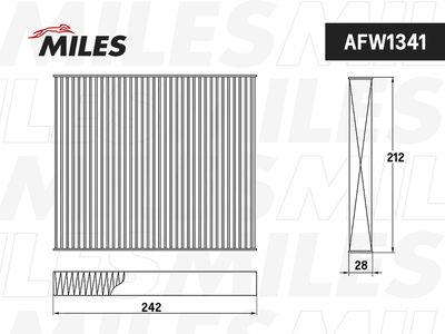 AFW1341 MILES Фильтр, воздух во внутренном пространстве