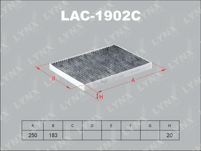 LAC1902C LYNXauto Фильтр, воздух во внутренном пространстве