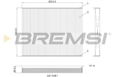 FC0880 BREMSI Фильтр, воздух во внутренном пространстве