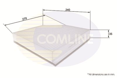 EKF106 COMLINE Фильтр, воздух во внутренном пространстве