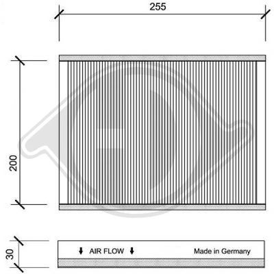 DCI1062 DIEDERICHS Фильтр, воздух во внутренном пространстве